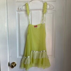 Free People Intimately neon yellow cami tank top